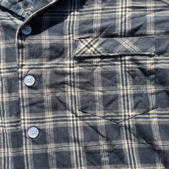 Mens 4X Button Up Plaid Flannel Majestic International XXXXL Pocket Long Sleeve - Picture 4 of 9